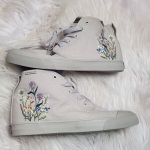 BANGS Wildflower Wanderer Embroidered High Top Sneakers sz Women's 9 NEW